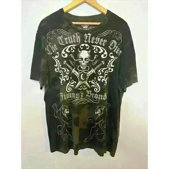 Jimmy Z Graphic T Shirt Mens XL Single Stitch Skate Goth Grunge‎ 90s Y2K Vintage - Picture 2 of 6